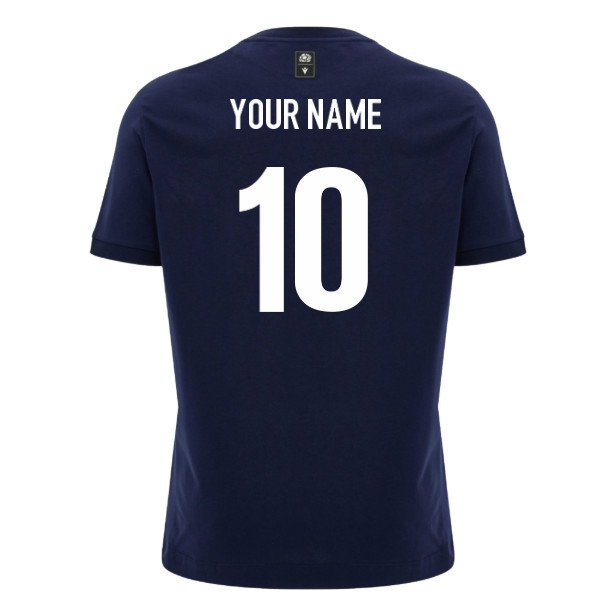 2026 2027 Scotland Rugby Ath Cotton Shirt Name) Kit T (Navy) (Your-ProGear Kits